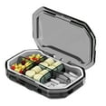 thumbnail image 2 of Airtight Pills Organizer, Portable Compact Pill Box for Travel Home, Gray Green Blue, 3.62x2.44x0.98in, Water & Dust Resistant, 2 of 9