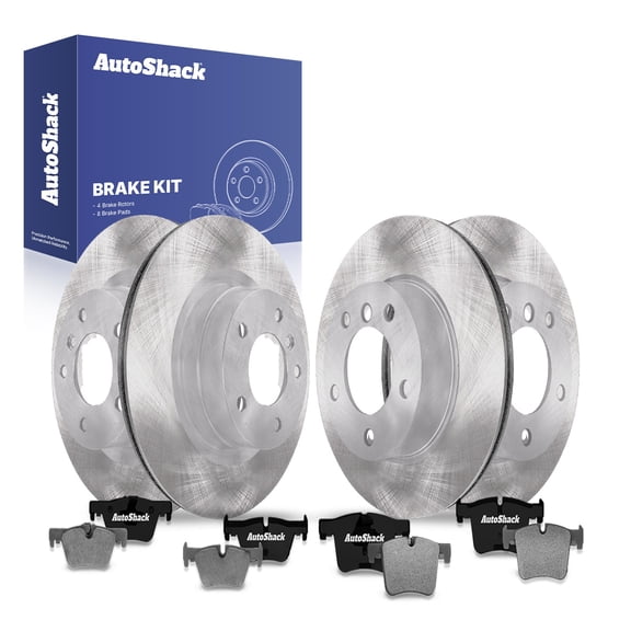 AutoShack Front Vented & Rear Vented Brake Rotors   Ceramic Pads 12-PC Brake Kit Replacement for 2012-2015 BMW 328i 2013-2018 BMW 320i