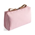 thumbnail image 2 of facefd Solid Color Cosmetic Bag Makeup Case Waterproof Pouch Travel Fashion Large Capacity Handbag Multifunctional for L/Pink, 2 of 9