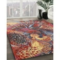thumbnail image 2 of Ahgly Company Indoor Rectangle Mid-Century Modern Khaki Rose Pink Oriental Area Rugs, 2' x 4', 2 of 6