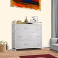 DWVO Portable 7 Drawers Dresser Clothes Container, Fabric Chest Storage ...