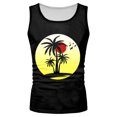 thumbnail image 4 of Mens Summer Surf Beach Tank Top Large Size Casual Breathable Sleeveless Top Loose Print Tank Top Man Shirt L, 4 of 5
