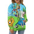 thumbnail image 5 of Adventure Time Unisex Adult Hoodie Casual Hooded Sweatshirt Pullover Novelty 3D Printed Sweater Jacket XL, 5 of 8
