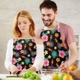 thumbnail image 3 of Pioneer Flower Floral Print Pattern Apron for Women and Men, Cotton Linen Waterproof with Pockets, Adjustable, 33x27 Inch for Kitchen, Gardening, BBQ, Salon, 3 of 6
