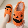 thumbnail image 5 of YLYL Halloween Slippers for Women Retro Soft Cozy Comfy Plush Lightweight Slip-on Indoor Outdoor Anti-Skid Sole Christmas House Shoes, 5 of 7