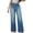 A33 Blue-Stretchy Wide Leg Jeans for Women, variant on Mifsaly Stretchy Wide Leg Jeans for Women Cuffed Hem High Waist Denim Pant Baggy Everyday Work Trendy Outfits with Pockets L