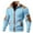 Light Blue, variant on gbyLJF Men's Zipper Jackets Long Sleeve Leather Patchwork Tops Coats Fleece Stand Up Collar Color Blocked Jacket with Pockets