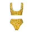 thumbnail image 5 of Daiia Yellow Limes Women's Bikini Set Two Piece Swimsuit High Waisted Bikini Adjustable Straps Bikini Perfect for Beach, Pool, and Summer Vacation-X-Large, 5 of 9