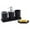 Black, variant on Gray Bathroom Accessories Set, 5 Pcs Bathroom Set, Gray Glass Soap Dispenser and Toothbrush Holder Set, Qtip Holder and Cotton Ball Holder, Modern Bathroom Decor Sets, Bathroom Sink Set