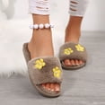 thumbnail image 6 of Wensltd Women's Flat Slippers with Memory Foam Indoor Outdoor Soft Warm Fuzzy House Slippers, 6 of 9