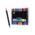 thumbnail image 2 of Tarmeek Dual-Tip Glitter Markers Marker Pens 36-Pack 72 Colors, Highlighters Pearlescent Metallic Pens, Fluorescent Pens for Journaling Drawing Card Making, Art Supplies for Office Notes Drawing, 2 of 6