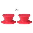 thumbnail image 2 of 2 perillas de silicona para tapa de olla con tornillos, resistentes al calor. Rojo, 2 of 9