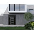 thumbnail image 5 of Front Exterior Prehung Steel Door / Ronex 0131 Grey / 2 Side and Top Exterior Window Sidelite / Entry Metal Modern Painted W14+36+14" x H80+16" Right hand Inswing, 5 of 6