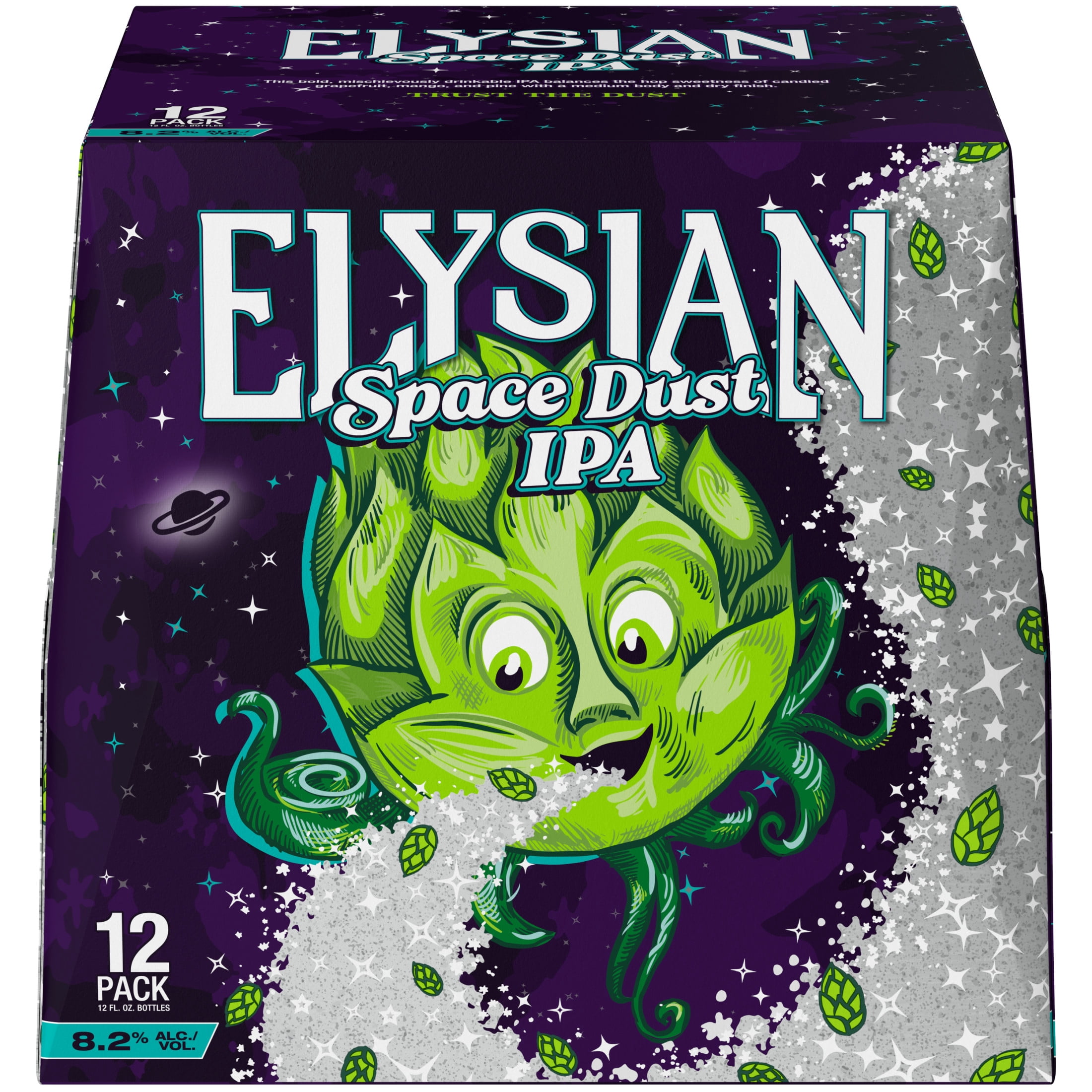 Elysian Space Dust IPA Craft Beer, 12 pack , 12 fl oz Glass Bottles, 8.2% ABV