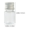 thumbnail image 5 of FRCOLOR 10 pcs  5cm Sample Bottles with Screw Cap Clear Vials Jars Bottles Vials Small Tiny Jars For Refillable Essential Oil Jewelry, 5 of 8
