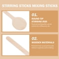 thumbnail image 2 of PAMINGONO Wooden Coffee Stirring Sticks 50 Pieces Natural Color for Tea, Coffee Shops, and Beverage Mixing, 2 of 8