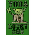thumbnail image 2 of Men's Star Wars St. Patrick's Day Cartoon Yoda Lucky One Sweatshirt Kelly Green 2X Large, 2 of 4