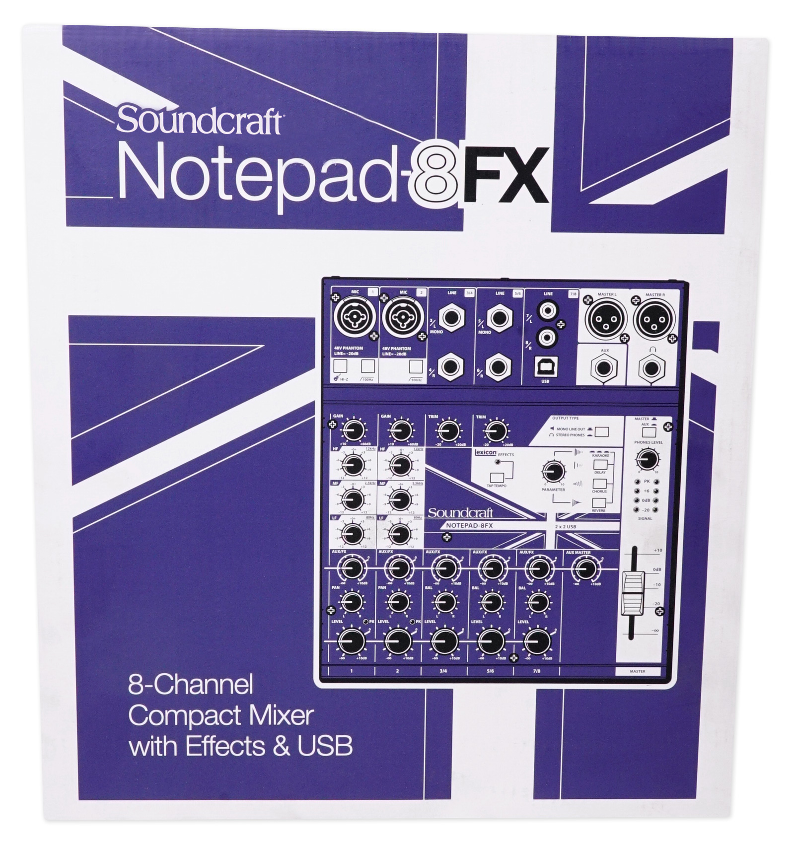 Interface,　Soundcraft　Podcast　Notepad-8FX　Podcasting　USB+Case　8-Channel　Mixer
