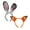 B, variant on 2PC Animal Ear Headbands Fox Rabbit Halloween Christmas Festival Theme Party Cosplay Costume Accessory