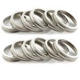 thumbnail image 2 of Trellis + Co. Stamped Stainless Steel Wide Mouth Mason Jar Replacement Rings/Bands/Tops | Durable & Rustproof | For Pickling, Canning, Storage (12 Pack), 2 of 5