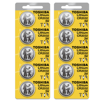 Toshiba CR2032 3 Volt Lithium Coin Battery (10 Batteries)