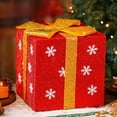 thumbnail image 2 of Slhenay Christmas Gift Boxes Decorations, Presents Boxes with Ribbon Bows Decor for Xmas Tree, Yard, Home, Indoor Outdoor Holiday Party Decor 25cm (Red), 2 of 6