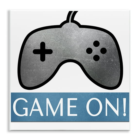 Stupell Industries Game On Controller Entertainment Painting Unframed Art Print Wall Art, 12 x 12