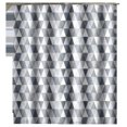 thumbnail image 4 of Gray Triangle Shower Curtain with Hooks, 180x180cm Shower Curtains, Mildew Proof Bathroom Curtain Waterproof Washable Polyester Fabric, 4 of 5