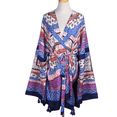 thumbnail image 3 of Twill style Women Print Kimono One Size Clothes Summer Casual Swimsuits Coverup Tops, 3 of 9