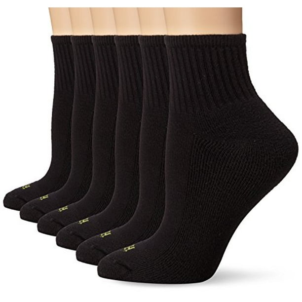 Hue - Hue Women's Mini Crew Sock 6-Pack, Black, One Size - Walmart.com ...