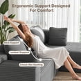 thumbnail image 3 of Sectional Sofa, Asofer 105" L-Shape Modular Couch With Corduroy Fabric for Living Room, Free Assembly, Dark gray (Right Facing Chaise), 3 of 11