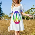 thumbnail image 4 of Marokintana - Vestido de manga corta Whale II lindo vestido vestido Falda de mujer Falda larga mujer, 4 of 7