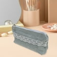 thumbnail image 6 of Unique Bargains 1 Pc Denim Lace Style Drawstring Makeup Bag for Vacation Light Blue Polyester, 6 of 6