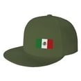 thumbnail image 1 of DouZhe Flat Brim Cap Snapback Hat, Mexicain Mexicain Drapeau Imprime Casquette de Baseball Adulte Vert Réglable, 1 of 6