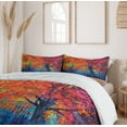 thumbnail image 6 of Ambesonne Nature Duvet Cover Sets, Seasonal Art Picture, 2-King, Vermilion Navy Blue, 6 of 7