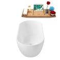 thumbnail image 5 of 59" Streamline G-84-324-WH Soaking Glossy White Freestanding Tub and Tray With Internal Drain in Glossy White, 5 of 10