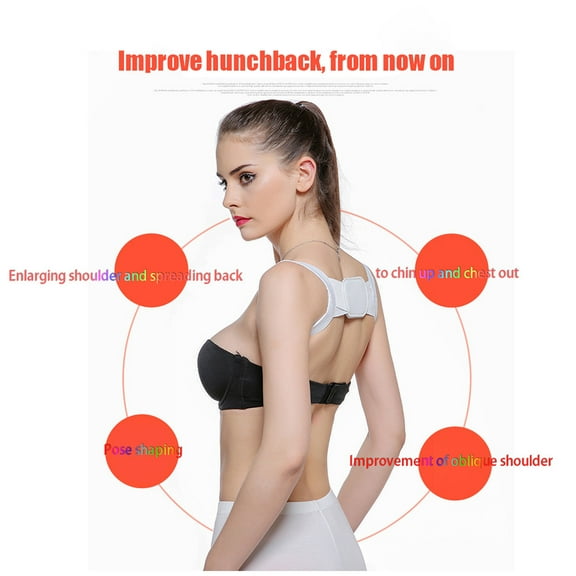 Bionic Support Posture Brace for Women & Corrector de Postura para Hombre - Adjustable Back Straightener and Upper Support, Posture Corrector for Relief from Neck, Shoulder Pain Caused by Bad Posture