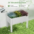 thumbnail image 6 of Costway Raised Garden Bed with Water Level Indicator Drainage Hole for Vegetables Outdoor Greyish-white, 6 of 10