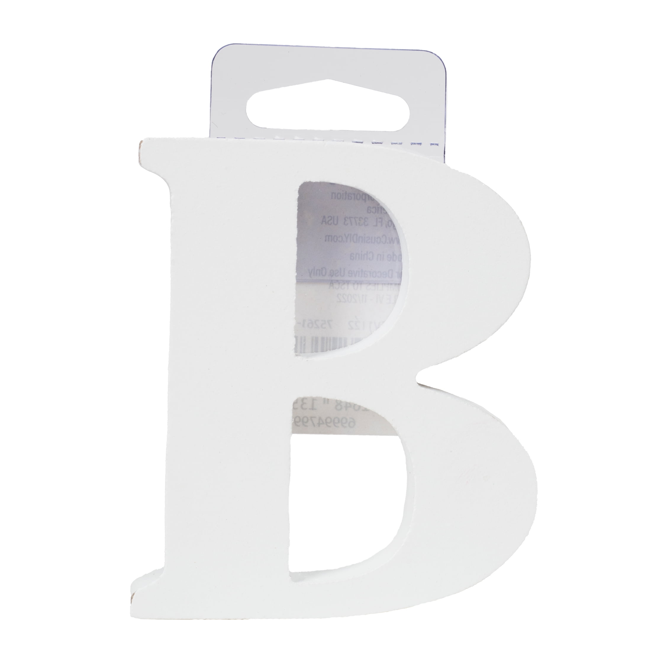 Hello Hobby 3" White Wood Letter B
