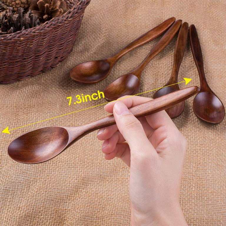 GoodCook 3-Piece 10 and 12 Natural Hardwood Stirring Spoons Set, Brown 