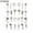 STZ639, variant on UDIYO Floral Feather Simple Drawing Women Nail Sticker Decal Beauty DIY Manicure Tools