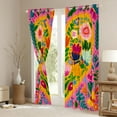 thumbnail image 3 of Manfei Colorful Graffiti Flower Curtains Pack of 2 (42x84 Each),Oil Painting Artwork Curtains Blackout,Pink Green Orange Bedroom Curtains For Girls Kids,Microfiber Bedroom Decor, 3 of 6