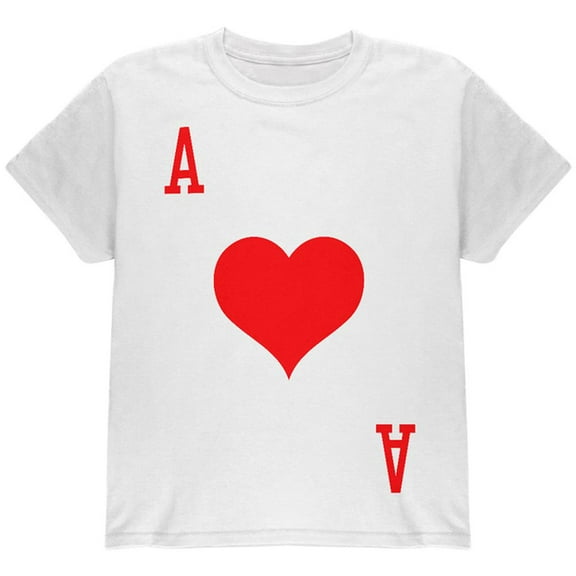 Halloween Ace of Hearts Card Soldier Costume All Over Youth T Shirt Multi YMD