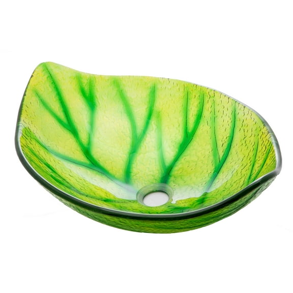 Green Leaf Shaped Vessel Sink