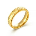 thumbnail image 3 of 6mm Black/Silver/Gold Stainless Steel Irregular Band Mens Women's Ring Size 5-11, 3 of 9