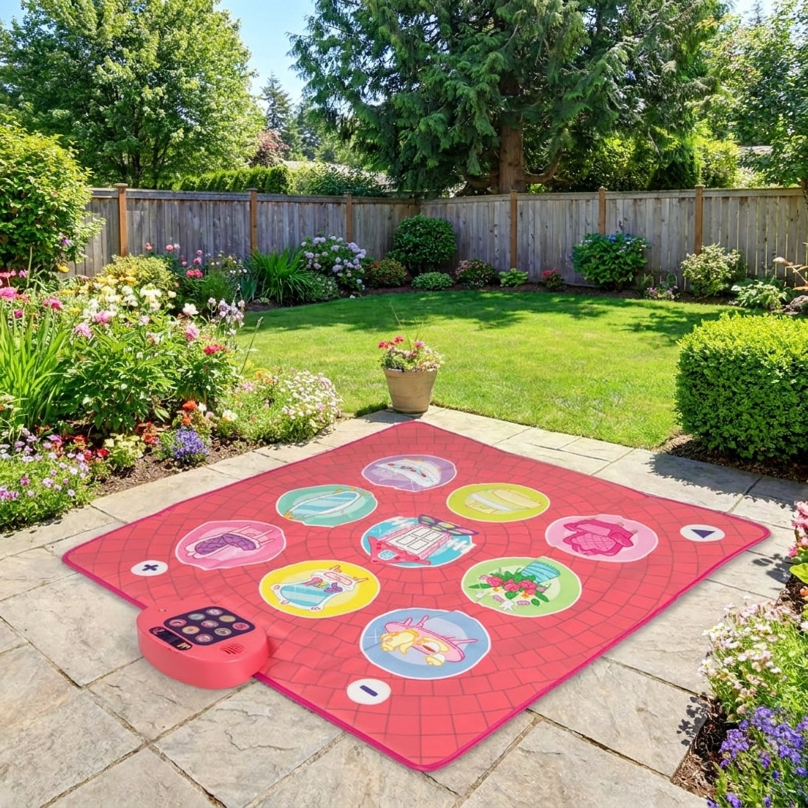 Redsmile Kids Musical Dance Mat with 9 Piano Sounds and 9 Demo Songs for Toddlers and Active Play, Pink