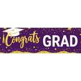 thumbnail image 4 of Purple Congrats Grad Banner with Golden Elements Balloons and Tassel Decors Backdrop Party Supplies for Graduation Party Photography Props Celebration Decorations, 4 of 7