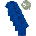 thumbnail image 3 of 5-Pack School Uniform Tagless Polo Tshirt for Little Boys & Big Boys, 3 of 8