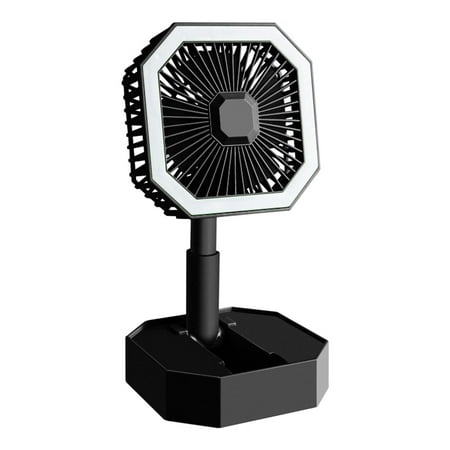 

ociviesr USB Fans 2 Speed Quiet Folding Fan Simulate Natural Wind Angle Adjustable LED Light Fan Suitable For Home Dorm Portable Travel ABS