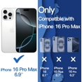 thumbnail image 2 of Wavy Case for iPhone 16 Pro Max 6.9-Inch, Cute Wave Frame Curly Shape Shockproof Phone Cover for Women and Girls, Clear Hard PC Back (Desert Titanium), 2 of 5